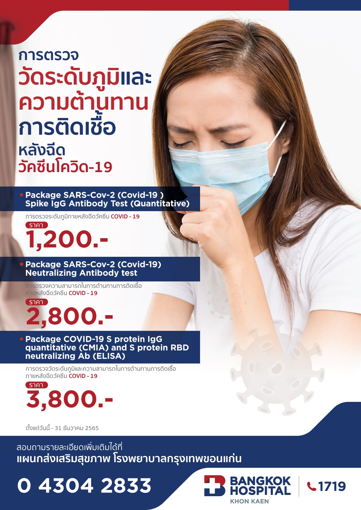 การตรวจวัดระดับภูมิและความต้านทาน การติดเชื้อหลังฉีดวัคซีนโควิด-19