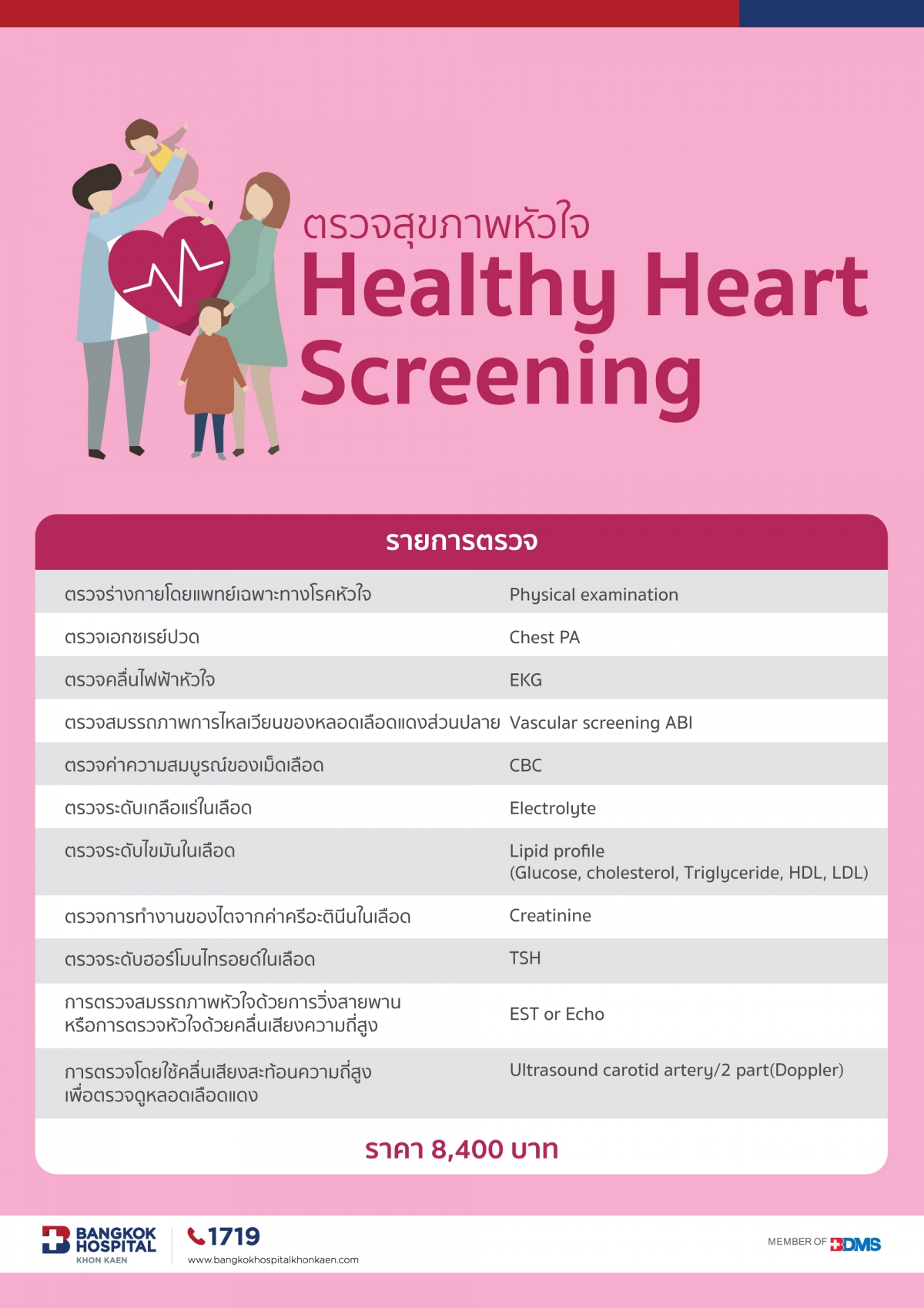 โปรแกรมตรวจสุขภาพหัวใจ Healthy Heart Screening