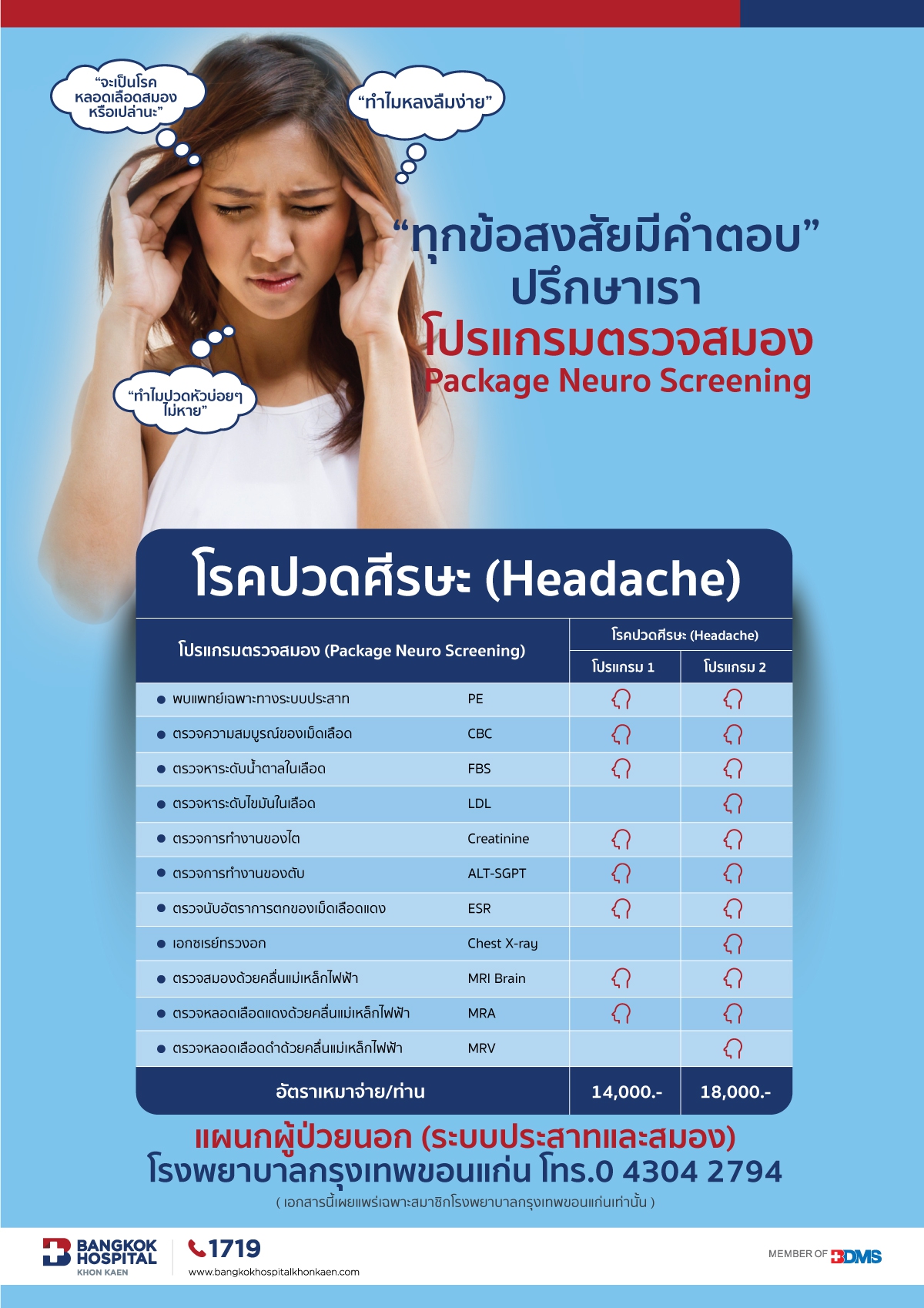 โปรแกรมตรวจโรคปวดศีรษะ (Headache)